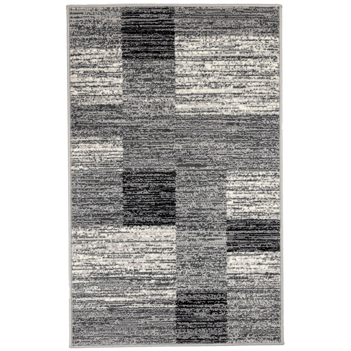 Covor Modern & Geometric Ungus, Gri/Negru, 80x150 cm, C04-0201100